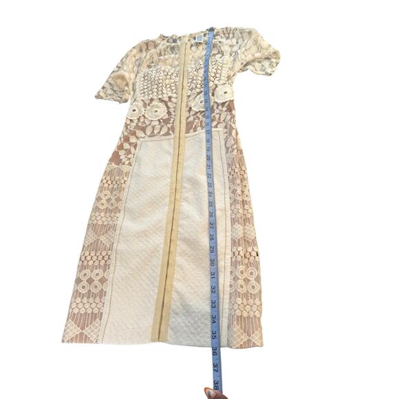 Beguile by Byron Lars White Giupure Lace Cocktail Carissima Sheath Dress Size 2 - Picture 14 of 14